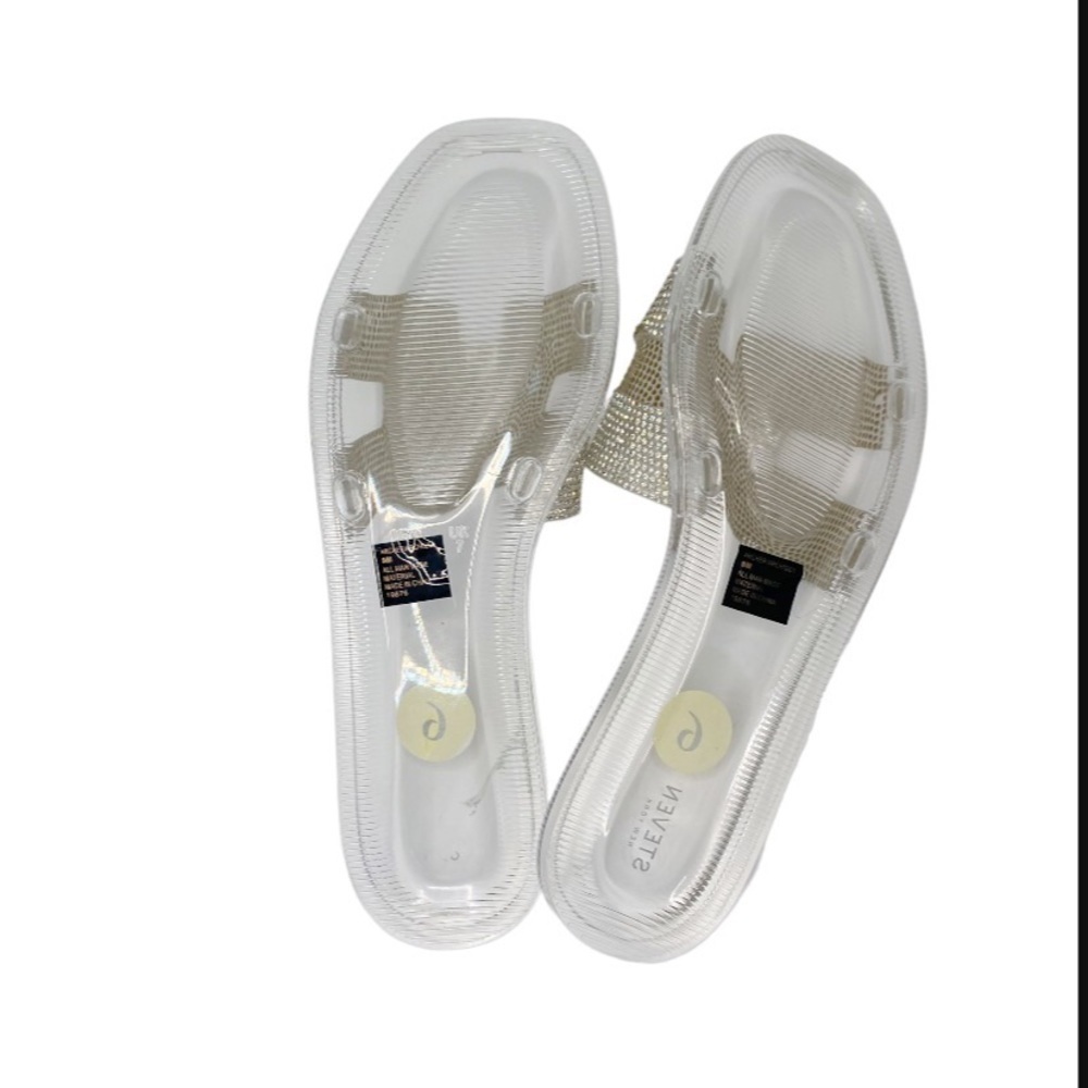 Steven New York Andie Rhinestone Slip On Jelly Sandals Size 9M - Picture 5 of 10